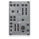 BEHRINGER 150 RING MOD/NOISE/S＆H/LFO モジュラーシンセサイザー ユーロラック ユーロラック用 アナログリングモジュレーター/ノイズジェネレーター/S＆H/LFOユーロラック用 アナログリングモジュレーター/ノイズジェネレーター/S＆H/LFO特長・80年代の伝説的な「システム100M」回路を本格的に再現したリングモジュレーター/ノイズジェネレーター/S＆H/LFOモジュール・メタリックなサウンドとベルサウンドが特長のリングモジュレーター・ホワイトとピンクのノイズソースを備えた2つのノイズジェネレーター・LFOには、サイン波、三角波、スクエア波、ノコギリ波、逆ノコギリ波5つの波形とキーボードへの位相ロックを装備・広い周波数範囲とディレイ制御および外部CV入力を備えた2つの同時LFO・クロックレートとラグタイムコントロールを搭載したサンプル＆ホールドジェネレーター、ノイズ、LFOまたは外部入力用の3ウェイ入力セレクター・8つのコントロールとスイッチによりすべてのパラメーターにリアルタイムでアクセス可能・ユーロラックの仕様：16HP、60mA +12V、50mA -12V・株式会社 エレクトリ取扱の正規輸入品に限り3年間のメーカー保証プログラム対象・イギリスで設計および開発150 RING MOD/NOISE/S＆H/LFOについてModular Synthesis80年代はエレクトロニックミュージックの黄金時代でした。 シンセサイザーはその最盛期と共に発展し、当時のほぼすべてのヒット曲と映画のサウンドトラックではシンセサイザーサウンドが使用されていました。 なかでもモジュラーシンセサイザーは現在のミュージシャンやシンセ愛好家の間でますます人気が高まっており、そのクオリティーは向上し続けています。150 RING MOD/NOISE/S＆H/LFO標準Eurorackケースにマウント可能な80年代オリジナルの「System 100M」回路を忠実に、かつお求めやすい価格で再現。 150 RING MOD/NOISE/S＆H/LFOをお手持ちのリグに追加すればサウンドをさらに楽しくハイクオリティーなものに発展させるでしょう。Make it Ring150 RING MOD / NOISE / S＆H / LFOには、リングモジュレーターが搭載され、メタリックでベルのようなサウンドを作成する事が可能です。EXT SIG X/NOISEやEXT SIG Y/LFO経由でのLFOシグナルやサイン波にリングモジュレーターの効果を加えてRIN MODから出力も可能です。 LFOには、サイン波、三角波、スクエア波、ノコギリ波、逆ノコギリ波の5つの波形があり、FREQおよびDELAYスライダーでパラメーターをさらに調整可能です。Sample and Hold曲に音を重ねていったり音楽にアンビエンス効果を与えたい場合は、外部信号ソースをS＆H回路に接続すれば可能です。 3ウェイセレクタースイッチにより、SIG INジャックに入力する信号のタイプは外部入力、LFO、ノイズのいずれからか選択できます。Eurorack Ready150 RING MOD/NOISE/S＆H/LFOのインストールは標準Eurorackケースにマウント出来るよう設計されている為、とても簡単です。 モジュールの電源ケーブルをコネクターに接続し付属のネジを使用してモジュールを組み込みます。 これだけで他のシンセモジュールと組み合わせた独自のセットアップを実現する事が可能です。3年間の保証延長制度べリンガー製品は1年保証。さらにべリンガーのホームページでお客様自身でご登録頂くと保証が3年に延長されます。