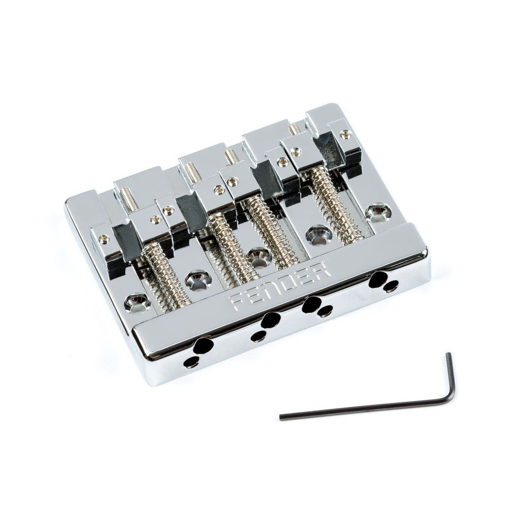 フェンダー Fender HiMass 4-String Bass Bridge Assembly With Zinc Saddles Chrome ベース用ブリッジ