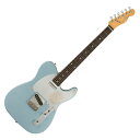 Fender Chrissie Hynde Telecaster RW IBM エレキギター1979年、クリッシー・ハインドはTelecasterを手にThe Pretendersを結成し、すぐに偉大なロックンロールバンドとして名を馳せました。クリッシーがかき鳴らすテレのリズムは、結成当初からバンドの生命線でした。Chrissie Hynde Telecasterは、Faded Ice Blue Metallic Road Wornのラッカー仕上げのアルダーボディ、7.25インチラジアスのCustom Mid- 60s ”C”シェイプのメープルネックを採用しています。クリッシーのオリジナルモデルが奏でるヴィンテージサウンドを再現するChrissie Hynde Teleピックアップとクロム製のミラーピックガードが相まって、あの紛れもないクリッシー秘蔵の'65モデルが持つルック＆フィールがここに甦りました。【スペック】・モデルネーム：Chrissie Hynde Telecaster, Rosewood Fingerboard, Ice Blue Metallic・モデル番号：140310783・原産国：MX・カラー：Ice Blue Metallic・ボディ：Alder・ボディフィニッシュ：Road Worn Nitrocellulose Lacquer・ボディシェイプ：Telecaster・ネック：Maple・ネックフィニッシュ：Road Worn Nitrocellulose Lacquer・ネックシェイプ：Mid '60s "C"・スケール：25.5" (648 mm)・フィンガーボード：Rosewood・フィンガーボードラジアス：7.25" (184.1 mm)・フレット数：21・Frets Size：Vintage Tall・ナット：Synthetic Bone・ナット幅：1.650" (42 mm)・ポジションインレイ：White Pearloid Dot・ブリッジピックアップ：Vintage-Style '50s Single-Coil Tele・ネックピックアップ：Vintage-Style '50s Single-Coil Tele・コントロール：Master Volume, Master Tone・ピックアップスイッチ：3-Position Blade: Position 1. Bridge, Position 2. Bridge and Neck, Position 3. Neck・ピックアップコンフィギュレーション：SS・ブリッジ：6-Saddle Strings-Through-Body Tele with Stainless Steel Saddles・ハードウェアフィニッシュ：Nickel/Chrome・チューニングマシーン：Deluxe Cast/Sealed Locking with Vintage Style Button・ピックガード：1-Ply Chrome・コントロールノブ：Knurled Flat-Top・ストリング：Fender USA 250L Nickel Plated Steel (.009-.042 Gauges), PN 0730250403