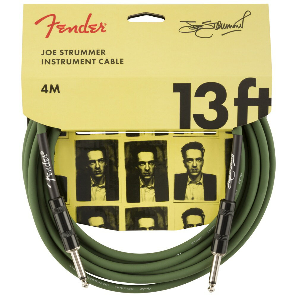 ギター シールド フェンダー Fender Strummer Pro 13' Instrument Cable Drab Green ギターケーブル