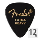 フェンダー ギターピック 12枚 セット エクストラヘビー 351 Shape Premium Picks Extra Heavy Black Fender