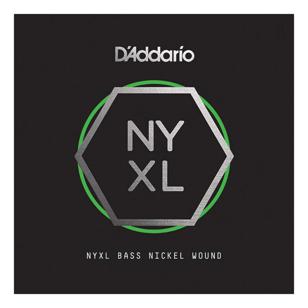 D'Addario NYXLB065 NYXL LONG エレキベースバラ弦※1本での販売となります。NYXLD'Addario独自の高炭素カーボン「NY STEEL」を芯弦に採用し、既存のベース弦よりさらに広いダイナミックレンジとサステインを持った弦に仕上がっています。全てのプレースタイルに応えられるよう精密にデザインされており、ディープで力強く"パンチ"の効いた低音と、倍音のレスポンスが際立っているのが特徴です。Nickel WoundLong Scaleゲージ：0.065