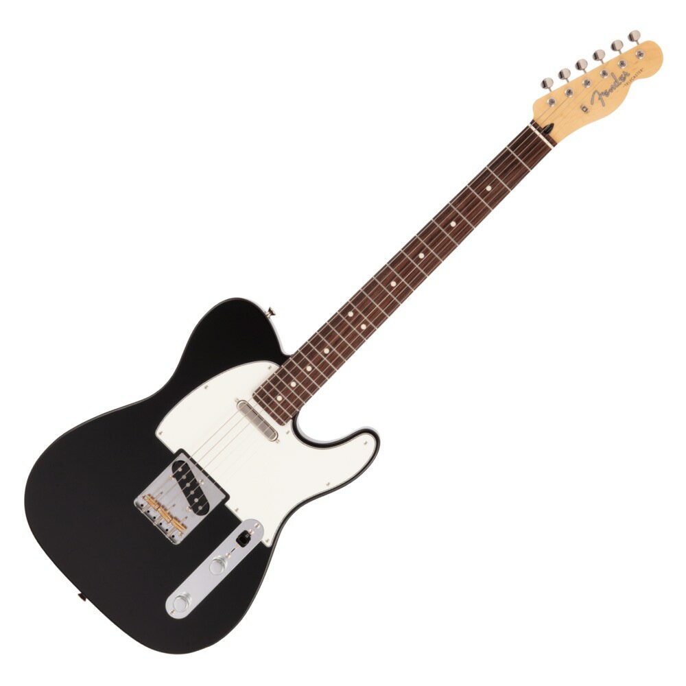 Fender Made in Japan Hybrid II Telecaster RW BLK エレキギターMade in Japan Hybrid IIは、ヴィンテージなルックスはそのままに、プレイヤーや音楽のジャンルを選ばないオールマイティーなモダンスペックを盛り込んだ、まさに「ハイブリッド」と呼ぶにふさわしいシリーズです。 リズム/リード問わず、どのギタリストやベーシストにもフィットする演奏性と楽器のトーンを兼ね備えた製品を、世界的にファンの多いMade in Japanで実現しました。 Hybrid II Telecasterは、定評あるアルダーボディに新設計のHybrid II Custom Voiced Single Coilピックアップを装備し、ヴィンテージスタイルのスランテッドブラスサドル仕様のブリッジを搭載。ヴィンテージロッキングチューナー、サテンフィニッシュのネック、Modern "C"シェイプに9.5インチラジアスの指板とナロートールフレットがスムーズなプレイヤビリティを提供します。【スペック】・モデルネーム：Made in Japan Hybrid II Telecaster, Rosewood Fingerboard, Black・モデル番号：5660100306・原産国：JP・カラー：Black・ボディ：Alder・ボディフィニッシュ：Gloss Polyurethane・ボディシェイプ：Telecaster・ネック：Maple・ネックフィニッシュ：Satin Urethane Finish on Back, Gloss Urethane Finish on Front・ネックシェイプ：Modern "C"・スケール：25.5" (648 mm)・フィンガーボード：Rosewood・フィンガーボードラジアス：9.5" (241 mm)・フレット数：22・Frets Size：Narrow Tall・ナット：Bone・ナット幅：1.650" (42 mm)・ポジションインレイ：White Dot・ブリッジピックアップ：Hybrid II Custom Voiced Single Coil Telecaster・ネックピックアップ：Hybrid II Custom Voiced Single Coil Telecaster・コントロール：Master Volume, Master Tone・ピックアップスイッチ：4-Position Blade: Position 1. Bridge Pickup, Position 2. Bridge and Neck Pickups (In Parallel), Position 3. Neck Pickup, Position 4. Neck and Bridge Pickups (In Series)・ピックアップコンフィギュレーション：SS・ブリッジ：3-Saddle Vintage-Style Strings-Through-Body Tele with Slanted Brass Barrel Saddles・ハードウェアフィニッシュ：Nickel/Chrome・チューニングマシーン：Vintage-Style Locking・ピックガード：3-Ply Eggshell・コントロールノブ：Knurled Flat-Top・ストリング：Nickel Plated Steel (.009-.042 Gauges)