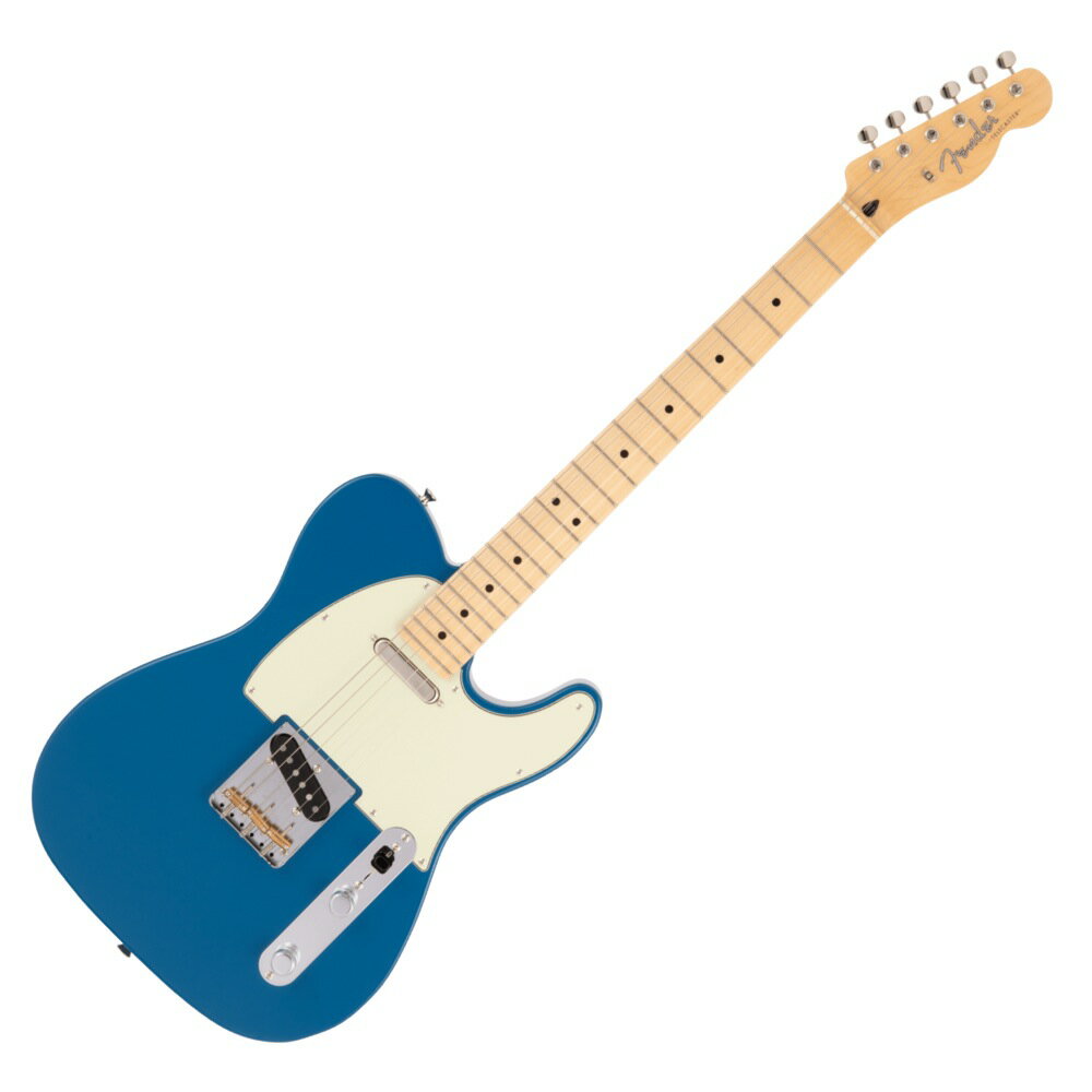 Fender Made in Japan Hybrid II Telecaster MN FRB エレキギターMade in Japan Hybrid IIは、ヴィンテージなルックスはそのままに、プレイヤーや音楽のジャンルを選ばないオールマイティーなモダンスペックを盛り込んだ、まさに「ハイブリッド」と呼ぶにふさわしいシリーズです。 リズム/リード問わず、どのギタリストやベーシストにもフィットする演奏性と楽器のトーンを兼ね備えた製品を、世界的にファンの多いMade in Japanで実現しました。 Hybrid II Telecasterは、定評あるアルダーボディに新設計のHybrid II Custom Voiced Single Coilピックアップを装備し、ヴィンテージスタイルのスランテッドブラスサドル仕様のブリッジを搭載。ヴィンテージロッキングチューナー、サテンフィニッシュのネック、Modern "C"シェイプに9.5インチラジアスの指板とナロートールフレットがスムーズなプレイヤビリティを提供します。【スペック】・モデルネーム：Made in Japan Hybrid II Telecaster, Maple Fingerboard, Forest Blue・モデル番号：5660102318・原産国：JP・カラー：Forest Blue・ボディ：Alder・ボディフィニッシュ：Gloss Polyurethane・ボディシェイプ：Telecaster・ネック：Maple・ネックフィニッシュ：Satin Urethane Finish on Back, Gloss Urethane Finish on Front・ネックシェイプ：Modern "C"・スケール：25.5" (648 mm)・フィンガーボード：Maple・フィンガーボードラジアス：9.5" (241 mm)・フレット数：22・Frets Size：Narrow Tall・ナット：Bone・ナット幅：1.650" (42 mm)・ポジションインレイ：Black Dot・ブリッジピックアップ：Hybrid II Custom Voiced Single Coil Telecaster・ネックピックアップ：Hybrid II Custom Voiced Single Coil Telecaster・コントロール：Master Volume, Master Tone・ピックアップスイッチ：4-Position Blade: Position 1. Bridge Pickup, Position 2. Bridge and Neck Pickups (In Parallel), Position 3. Neck Pickup, Position 4. Neck and Bridge Pickups (In Series)・ピックアップコンフィギュレーション：SS・ブリッジ：3-Saddle Vintage-Style Strings-Through-Body Tele with Slanted Brass Barrel Saddles・ハードウェアフィニッシュ：Nickel/Chrome・チューニングマシーン：Vintage-Style Locking・ピックガード：3-Ply Mint Green・コントロールノブ：Knurled Flat-Top・ストリング：Nickel Plated Steel (.009-.042 Gauges)