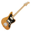 Fender Made in Japan Hybrid II Jazzmaster MN VNT エレキギターMade in Japan Hybrid IIは、ヴィンテージなルックスはそのままに、プレイヤーや音楽のジャンルを選ばないオールマイティーなモダンスペックを盛り込んだ、まさに「ハイブリッド」と呼ぶにふさわしいシリーズです。リズム/リード問わず、どのギタリストやベーシストにもフィットする演奏性と楽器のトーンを兼ね備えた製品を、世界的にファンの多いMade in Japanで実現しました。Hybrid II Jazzmasterは、定評あるアルダーボディに新設計のHybrid II Custom Voiced Single Coilピックアップを装備し、ヴィンテージスタイルのフローティングトレモロを搭載。ヴィンテージロッキングチューナー、サテンフィニッシュのネック、Modern "C"シェイプに9.5インチラジアスの指板とナロートールフレットがスムーズなプレイヤビリティを提供します。【スペック】・モデルネーム：Made in Japan Hybrid II Jazzmaster, Maple Fingerboard, Vintage Natural・モデル番号：5664102307・原産国：JP・カラー：Vintage Natural・ボディ：Alder・ボディフィニッシュ：Gloss Polyurethane・ボディシェイプ：Jazzmaster・ネック：Maple・ネックフィニッシュ：Satin Urethane Finish on Back, Gloss Urethane Finish on Front・ネックシェイプ：Modern "C"・スケール：25.5" (648 mm)・フィンガーボード：Maple・フィンガーボードラジアス：9.5" (241 mm)・フレット数：22・Frets Size：Narrow Tall・ナット：Bone・ナット幅：1.650" (42 mm)・ポジションインレイ：Black Dot・ブリッジピックアップ：Hybrid II Custom Voiced Single Coil Jazzmaster・ネックピックアップ：Hybrid II Custom Voiced Single Coil Jazzmaster・コントロール：Master Volume, Master Tone・ピックアップスイッチ：3-Position Toggle: Position 1. Bridge Pickup, Position 2. Bridge and Neck Pickups, Position 3. Neck Pickup・ピックアップコンフィギュレーション：SS・ブリッジ：6-Saddle Vintage-Style Adjustable with “Floating” Tremolo Tailpiece・ハードウェアフィニッシュ：Nickel/Chrome・チューニングマシーン：Vintage-Style Locking・ピックガード：3-Ply Black・コントロールノブ：Aged White・ストリング：Nickel Plated Steel (.009-.042 Gauges)