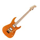 Charvel Pro-Mod DK24 HH FR M Mahogany with Quilt Maple Dark Amber GLM^[