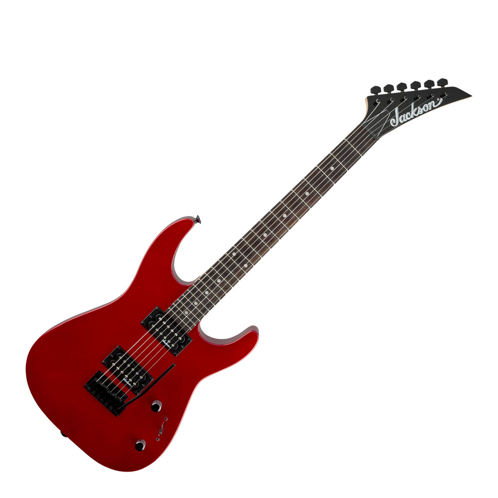 Jackson JS Series Dinky JS11 Metallic Red エレキギター素早い機能性と魅力的な価格帯を実現したJS Seriesは今回、飛躍的な進歩を遂げ、クラシックな我々のトーン、ルックス、演奏性を簡単に入手できるようになりました。JS Series Dinky JS11は、ポプラボディとボルトオンのメイプル・スピードネックが特徴です。ネックは、グラファイト補強が施され安定感があります。フラットな12インチ(304.8ミリ)ラジアスのアマランサス指板は、コードを簡単に押さえることができ、リズムプレイに最適で、リードプレイのベンディングにも対応します。セラミック・マグネット材使用のジャクソン高出力ハムバッキングPU2基は、中音域が豊でクリアなトーンを生み出し、3ウェイ・トグルスイッチとシングルのボリューム＆トーン・コントロールによって様々なニュアンスを生み出します。その他の特徴としては、22個のジャンボフレット、オールブラックのハードウェア、シンクロナイズド・トレモロブリッジ、ダイキャストチューナー、標準のストラップ・ボタンなどが挙げられます。【スペック】・カラー：Metallic Red・原産国：CN・オリエンテーション：Right-Hand・シリーズ：JS・Fingerboard Material：Amaranth・フィンガーボードラジアス：12" (305 mm)・ヘッドストック：Jackson Pointed 6-In-Line・ネック：Maple・ネックフィニッシュ：Satin・ネック：Maple・フレット数：22・ナットの素材：Black Plastic・ナット幅：1.6875" (42.86 mm)・ポジションインレイ：White Pearloid Dot・ナット：Black Plastic・トラスロッド：Dual-Action・トラスロッドナット：Truss Rod Adjustment at Nut・ボディ：Poplar・ボディフィニッシュ：Gloss・ボディ素材：Poplar・ボディシェイプ：Dinky・ブリッジ：2-Point Fulcrum Tremolo・コントロールノブ：Dome-Style・ハードウェアフィニッシュ：Black・Neck Plate：Jackson・ピックガード：None・Pickup Covers：Black・Strap Buttons：Standard・ストリング：Nickel Plated Steel (.009-.042 Gauges)・Switch Tip：Black・Tremolo Arm：Standard・チューニングマシーン：Jackson Sealed Die-Cast・ブリッジピックアップ：Jackson High-Output Humbucking・コントロール：Volume, Tone・ネックピックアップ：Jackson High-Output Humbucking・ピックアップコンフィギュレーション：HH・Switching：3-Position Blade: Position 1. Bridge Pickup, Position 2. Bridge and Neck Pickups, Position 3. Neck Pickup・ソフトケース付き