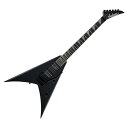 Jackson Pro Series King V KV Gloss Black エレキギター高性能なギターの王者であるジャクソンは、30年以上前から現代的なメタルプレイヤーの要求と、それの期待をさらに超える楽器をデザインしてきました。そして、ジャクソンは、威厳あるKingVをPro KVとして、さらに荘厳ある高みへ引き上げました。Pro Series King V KVは、ヘッドバンギングするような派手なスタイルで、巨大なトーンを実現したギターです。ベベルドエッジ付きのマホガニーボディ、スカーフジョイント付きの超高速1ピース・メイプルネックを採用。温度や湿度の影響を受けずにネックを補強するため、内部にグラファイトロッドを搭載するなど、プレミアムな機能を備えています。12インチ(304.8ミリ)-16インチ(406.4ミリ)のコンパウンドラジアスのエボニー指板は、24個のジャンボフレットとアルミロイド・シャークフィンインレイを装備。高度にテクニカルでスピーディーな演奏を想定して設計され、ナット付近の快適なコード演奏を実現し、ハイポジションのスピーディーなソロやベンディングでも、決してフレットアウトすることはありません。屈強なSeymour Duncan DistortionハムバッキングPUを搭載。威勢がよく、荒々しくパワフルなこの楽器は、現代メタルの重要な要素である、強化された音の明瞭さを保持しながら、パワフルなパンチ感を提供します。Floyd Rose1000シリーズのダブルロック・トレモロは、ネックの長さに沿って正確なイントネーションを提供し、あなたのチューニングを犠牲にすることなく自在に急上昇、急降下します。聴衆は一目このギターを一目見ただけで、あなたの本気で最高な演奏がわかります。伝統的なコンコルド型のジャクソン6連ヘッドストックにマッチした、指板外周のエレガントなバインディングは、目の保養にもなり、この楽器が持つ血統を絶対に疑う余地がありません。Pro KVをプラグインして、最先端なギタープレイヤーの王座に君臨してください。【スペック】・カラー：Deep Black・原産国：ID・オリエンテーション：Right-Hand・シリーズ：Pro・Fingerboard Material：Ebony・フィンガーボードラジアス：12"-16" Compound Radius (304.8 mm to 406.4 mm)・ヘッドストック：Jackson Pointed 6-In-Line・ヘッドストックバインディング：・ネック：Maple・ネックフィニッシュ：Oiled・ネック：Maple・フレット数：24・ナットの素材：Floyd Rose 1000 Series Locking・ナット幅：1.6875" (42.86 mm)・ポジションインレイ：Alumiloid Sharkfin・ナット：Floyd Rose 1000 Series Locking・トラスロッド：Dual-Action・トラスロッドナット：Truss Rod Adjustment at Nut・ボディ：Mahogany・ボディフィニッシュ：Gloss・ボディ素材：Mahogany・ボディシェイプ：King V・ブリッジ：Floyd Rose 1000 Series Double-Locking Tremolo (Recessed)・コントロールノブ：Dome-Style・ハードウェアフィニッシュ：Black・Neck Plate：None・ピックガード：None・Pickup Covers：Black・Strap Buttons：Dunlop Dual-Locking・ストリング：Nickel Plated Steel (.009-.042 Gauges)・Switch Tip：Black・Tremolo Arm：Floyd Rose 1000 Series Locking・チューニングマシーン：Jackson Sealed Die-Cast・ブリッジピックアップ：Seymour Duncan Distortion TB-6・コントロール：Volume, Tone・ネックピックアップ：Seymour Duncan Distortion SH-6N・ピックアップコンフィギュレーション：HH・Switching：3-Position Toggle: Position 1. Bridge Pickup, Position 2. Bridge and Neck Pickups, Position 3. Neck Pickup・ソフトケース付き