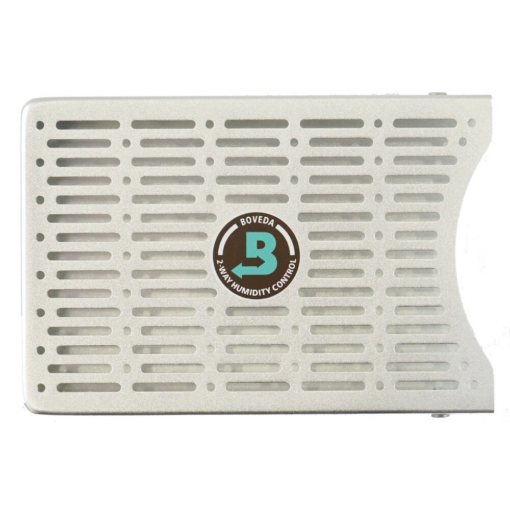 Boveda Metal Holder For2 Boveda用アルミ製ホルダーBoveda用アルミ製ホルダーです。マグネット、面ファスナーが付いていますのでそれを用い固定し使用します。2個用（L×W×D）：5.5" x 3.75" x 5/8"（約14cm × 9.5cm × 1.6cm）