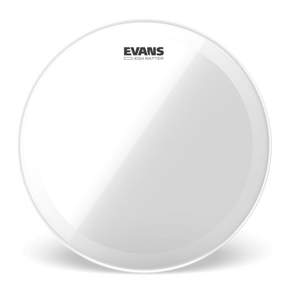 EVANS BD22GB4 22" EQ4 Bass Batter Clear バスドラムヘッド特製の10milフィルム、1プライで、18"〜26"までヘッドサイズに合わせて幅を最適化した倍音コントロールリングが内側に装着されています。低音を犠牲にすることなく、バランスのとれた抜けの良いバスドラムサウンドが得られます。10mil + 10mil ringサイズ：22インチ