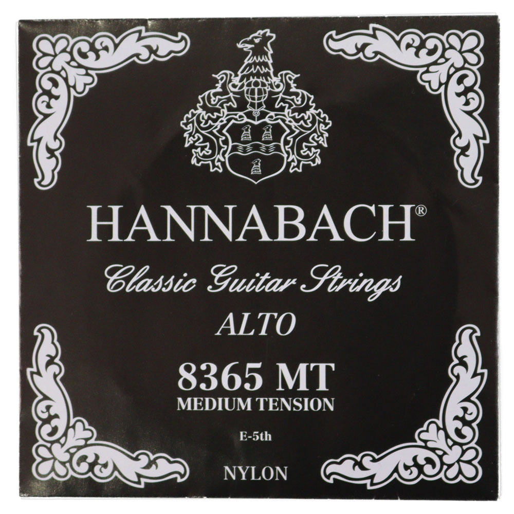 ハナバッハ クラシックギター弦 バラ弦 5弦 1本 HANNABACH ミディアムテンション Alto 8365MT BLACK 黒 ブラック ギター弦 クラギ弦