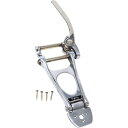 BIGSBY ビグスビー TAILPIECE B12 WITH TENSION BAR Polished Aluminum ヴィブラート トレモロユニット※パーツの取り扱いには、相応の技術と知識が必要になります。自己責任にて取り扱い可能な方のみ、ご検討下さい。取り付け時に起った、楽器及びパーツの破損・損傷等につきましては当店は保証出来ません。あらかじめご了承下さい。Bigsbyを搭載したギターは、真のBigsbyヴィブラートだけが生み出すことのできる、表現力豊かで流麗なサウンドを提供します。比類ないパフォーマンスとヴィンテージスタイリングを求めるギタリストに最適なBigsbyビブラートは、スムーズで正確なピッチチェンジを実現し、繊細なヴィブラート効果を作り出すことができます。Bigsbyのクラシカルなルックスと簡単な取り付けは、ギタリストにもルシアーにも人気の高いヴィブラートシステムのオプションとなっています。Bigsbyサウンドがもたらす新たなサウンドの可能性を発見し、あなたの演奏を次のレベルへと引き上げましょう。B12はB7に比べ多少短く、ブリッジ上の弦のブレイクアングルを稼ぐテンションバーを備えています。Gibson Les Paul Standard/Custom、Gibson 335を含むアーチドトップソリッドボディギターやセミホロウボディギターに対応します。