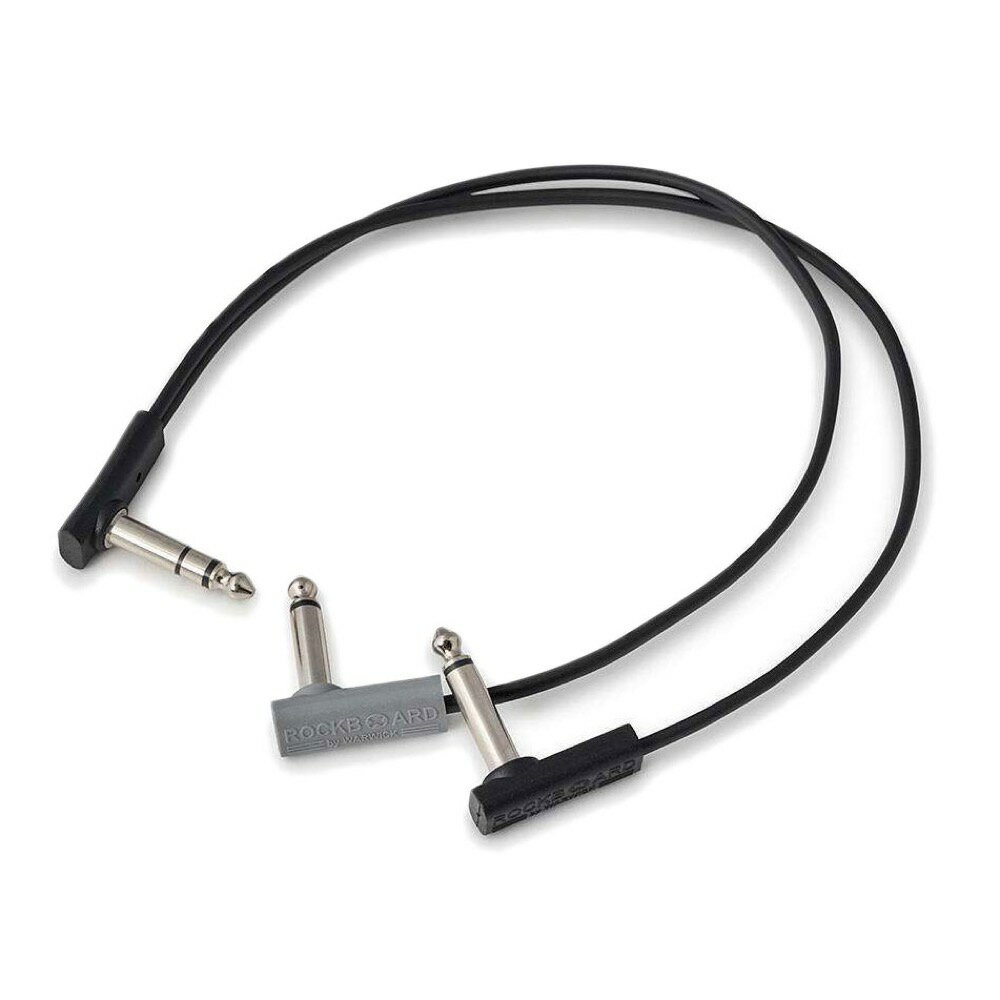 RockBoard RBO CAB F Y 30 BK Flat Patch Y Splitter Cable 30cm フラットY字ケーブル