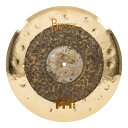 MEINL B16DUC Crashes Byzance Dual Series 16" クラッシュシンバル【Byzance DUALシリーズ】独自のルックスで、エクストラドライのエリアと、レイジング、ブリリアントフィニッシュされたエッジのエリアがあります。サウンドは見た目通り、トラッシーで土っぽい低音とブリリアントの艶やかな煌めきを合わせ持っています。エッジのクラッシュエリアが薄いため、クラッシュした時のレスポンスが爆発するかのように一瞬にして広がります。音色は柔らかくダークでトラッシュ感がありながらブリリアントな艶とキレもある。表現力が豊かで音楽的なクラッシュシンバルです。特徴・ B20ブロンズ合金製・ ハンドハンマー加工による優れたサウンド・ ナチュラルな外観と極めてドライなサウンド音楽ジャンルファンク | ジャズ | ゴスペル | フュージョンR&B | ポップス | スタジオ音楽サイズ 16インチ