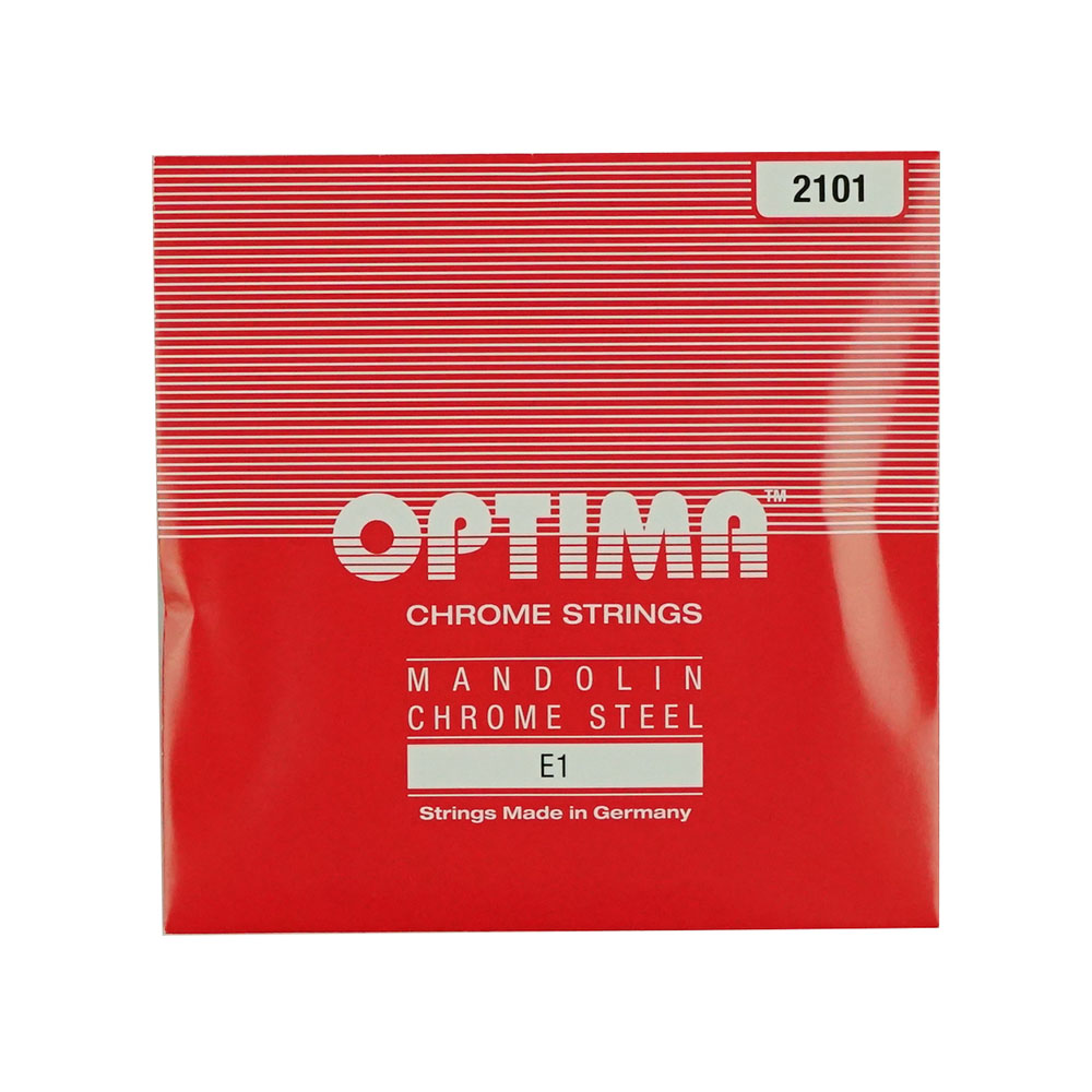 Optima Strings 1E No.2101 RED 1弦 バラ弦 マンドリン弦オプティマ レッド マンドリン用弦です。【Spec】・1弦:E・テンション:ノーマル1袋2本入りです。※1・2弦：プレーン、3・4弦：巻弦(ラウンドワウンド)