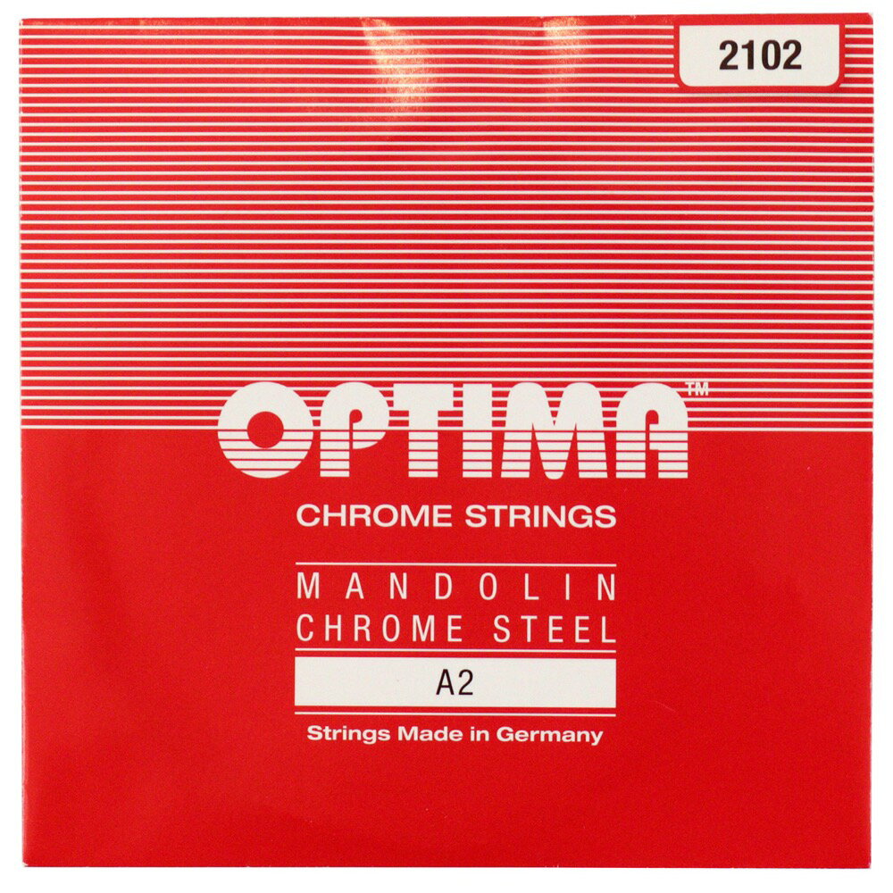 Optima Strings 2A No.2102 RED 2弦 バラ弦 マンドリン弦オプティマ レッド マンドリン用弦です。【Spec】・2弦:A・テンション:ノーマル1袋2本入りです。※1・2弦：プレーン、3・4弦：巻弦(ラウンドワウンド)