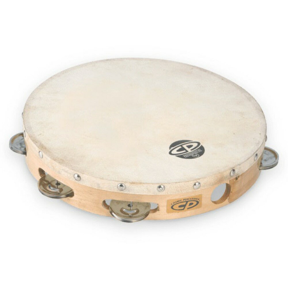 LP CP379 タンバリンCP Wood TambourinesCP Tambourine with Head, 10インチSingle Row Jinglesヘッド付モデルヘッド付モデルはカーフスキンヘッドを伝統的スタイルで装着サイズ：10インチ