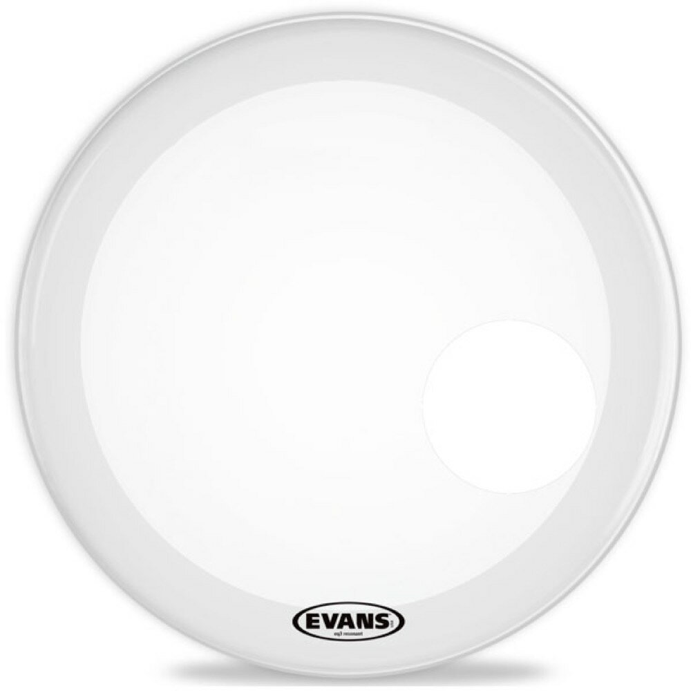 EVANS BD22RGCW EQ3 Resonant Coated White バスドラムヘッド【Description】EQ3レゾナントは、プレイヤー、エンジニアの両方に人気のモデルで、5"のマイク用サウンドホールが空けられています。10milの倍音コントロールリングが心地よいサスティーンと絶妙なトーン・バランスを引き出します。スタジオからアリーナまで、様々な環境でのマイキングに対応するよう作られたヘッドです。 Onyxブラック、スムースブラック、スムースホワイト、コーテッドホワイトの4種類のラインナップがあります。EQ3 Resonant Coated White(6.5mil + 10mil ring)BD22RGCW：22" EQ3 Resonant Bass Coated Whiteサイズ：22インチ