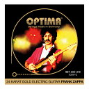 Optima Strings 2028.FZ 24K Gold Strings Frank Zappa Signature エレキギター弦通常弦の3倍以上の長寿命、24金メッキを施したエレクトリックギター弦。フランク・ザッパ シグネイチャーモデル。・エレキギター用・ゲージ：.008 .010 .013 .024 .032 .046・1セット