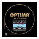 Optima Strings 2028.SL 24K Gold Strings エレキギター弦通常弦の3倍以上の長寿命、24金メッキを施したエレクトリックギター弦。・エレキギター用・スーパーライトゲージ：.008 .011 .014 .022 .030 .038・1セット