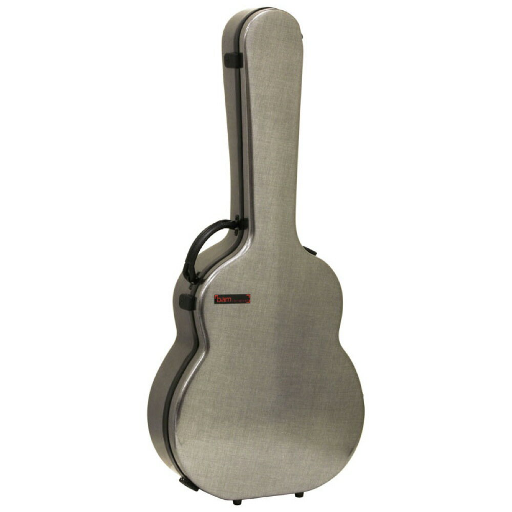 bam 8005XLT HIGHTECH Manouche Selmer Type Guitar Tweed セルマーギター用 ハードケース最適な保護と最小限の重さを実現する、バム「ハイテック」ギターケース。【特徴】・外装には2種類のABSの間にAIREXを挟み込んだ3層構造を採用。エアレックスは、軽量かつ衝撃吸収性能も高く、保温・保湿性にも優れた高強度の独立発泡コア材です。飛行機や船舶のボディにも採用されています。・歪みの少ないケースに、軽く滑らかな動きのロックを採用し、開け閉めも簡単です。・バックパックストラップはスクリューロック式のカラビナでしっかりとした取り付けが可能です。ネオプレーン素材を採用した、柔軟性と滑り止め効果の有るクッションは、肩への負担を軽減します。・ケース側面、裏面にはゴムパッチを装備。ケースを保護し、滑り止めにもなる為、ケースが動きにくく、楽器の出し入れもスムースです。・より長い寿命と、優れた反発力を求めて作られたポリウレタンフォームのクッションが、楽器をしっかりと支え、保護。クッションはボディの周辺を囲うように配置されています。ネック部分には、弦やカポタスト等を収納するのに便利な、取り外し可能なアクセサリーポーチも付属します。【Spec】Weight：3.2 kgDimensions(Inside)Total Length：102 cmBody Length：55 cmUpper bout：29.5 cmLower bout：41 cmDimensions(Outside)107 x 47 x 18 cm