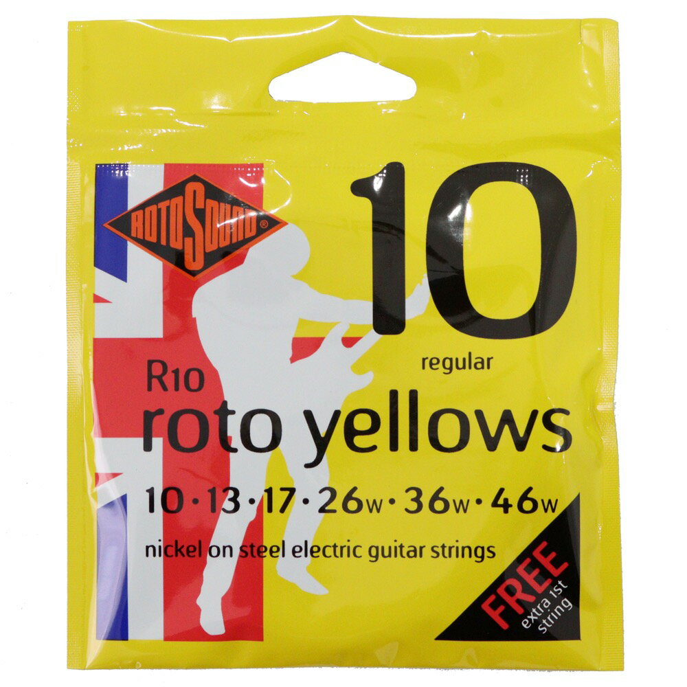 ロトサウンド ギター弦 1セット R10 Roto Yellows NICKEL REGULAR 10-46 エレキギター弦 ROTOSOUND