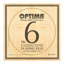 Optima Strings NO6.GCHT No.6 24K Gold High Carbon クラシックギター弦低音弦（4〜6弦）の芯線には新開発の素材を、巻線には極めて早いレスポンスで豊かな倍音を持つパワフルなサウンドと長寿命が特徴の24K Goldを採用。高音弦（1〜3弦）は輝かしさを保ちつつもよりやわらかい音を実現したナチュラルカーボンを採用・クラシックギター用・ハイテンション・1セット【セット内容】1弦：ナチュラルカーボン ハイテンション（NO6.CHT1）2弦：ナチュラルカーボン ハイテンション（NO6.CHT2）3弦：ナチュラルカーボン ハイテンション（NO6.CHT3）4弦：24K Gold ハイテンション（NO6.GHT4）5弦：24K Gold ハイテンション（NO6.GHT5）6弦：24K Gold ハイテンション（NO6.GHT6）