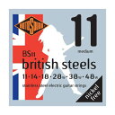 ROTOSOUND BS11 British Steels Medium 11-48 エレキギター弦【British Steels Medium Stainless Steel BS11】BS11は、ブリティッシュ・ギターの真髄ともいえるサウンドで、伝説の音楽家たちに選ばれたロトサウンド初期のエレクトリック・ギター弦です。British Steelsシリーズは1960年代に作られたもので、存在感のある独特の明るいトーンを提供します。ニッケルを使用していないため、ニッケルアレルギーのプレイヤーにも適しています。・エレキギター用 Medium・String Gauges: .011 / .014 / .018 / .028w / .038w / .048w・Material: Stainless Steel・Tone: Bright・Output: Medium・Made in United Kingdom※ 1セットでの販売です。