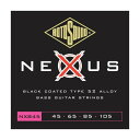 ロトサウンド ベース弦 1セット NXB45 Nexus Bass Medium Black Coated Type 52 Alloy 45-105 エレキベース弦 ROTOSOUND