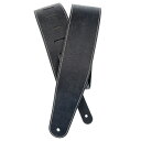 Planet Waves by D'Addario 25VNS00-DX Vintage Stonewashed BK ギターストラップ【Stonewashed Leather Guitar Strap with Contrast Stitch】使い込んだレザーの風味、色合いがアクセントとなったストーンウォッシュレザーストラップです。カラー：Black