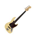 Fender Made in Japan Junior Collection Jazz Bass RW SATIN VWT エレキベースMade in Japan Junior Collection Jazz Bassは従来のFenderのルックスを纏いながら30インチスケール指板を採用した、これから楽器を始めるエントリープレイヤーや若年層への新しい選択肢の一つとなるベースです。30インチスケール指板がコードを押さえやすさと押弦時の指への負担を軽減し、約94%にスケールダウンしたコンパクトなボディと新しいボディキャビティ設計により軽量化を実現することで、より高い演奏性を提供します。搭載している新設計のJunior Collection Modified Single Coil Jazz Bassピックアップは、Jazz Bassならではの伸びやかでうねるようなトーンが得られます。ヴィンテージタイプのチューナーとヴィンテージスタイルの4サドルブリッジにより、チューニングの安定性を確保しています。【スペック】・カラー：Satin Vintage White・原産国：JP・オリエンテーション：Right-Hand・シリーズ：Made in Japan Junior Collection・Fingerboard Material：Rosewood・フィンガーボードラジアス：9.5" (241 mm)・ネックフィニッシュ：Satin Urethane・ネック：Maple・ネックシェイプ：Modern "C"・フレット数：19・ナットの素材：Bone・ナット幅：1.5" (38.1 mm)・ポジションインレイ：White Dot・ナット：Bone・ボディ：Basswood・ボディフィニッシュ：Satin Polyester・ボディ素材：Basswood・ボディシェイプ：Jazz Bass・ブリッジ：4-Saddle Vintage-Style・コントロールノブ：Black Plastic・ハードウェアフィニッシュ：Nickel/Chrome・Neck Plate：4-Bolt・ピックガード：4-Ply Tortoiseshell（べっ甲柄）・ストリング：Nickel Plated Steel (.045-.105 Gauges)・チューニングマシーン：Vintage-Style・ブリッジピックアップ：Junior Collection Modified Single Coil Jazz Bass・コントロール：Volume 1. (Middle Pickup), Volume 2. (Bridge Pickup), Master Tone・ミドルピックアップ：Junior Collection Modified Single Coil Jazz Bass・ピックアップコンフィギュレーション：SS・Switching：None・フレットサイズ：Narrow Tall・スケール：30"・ケース：Gig Bag