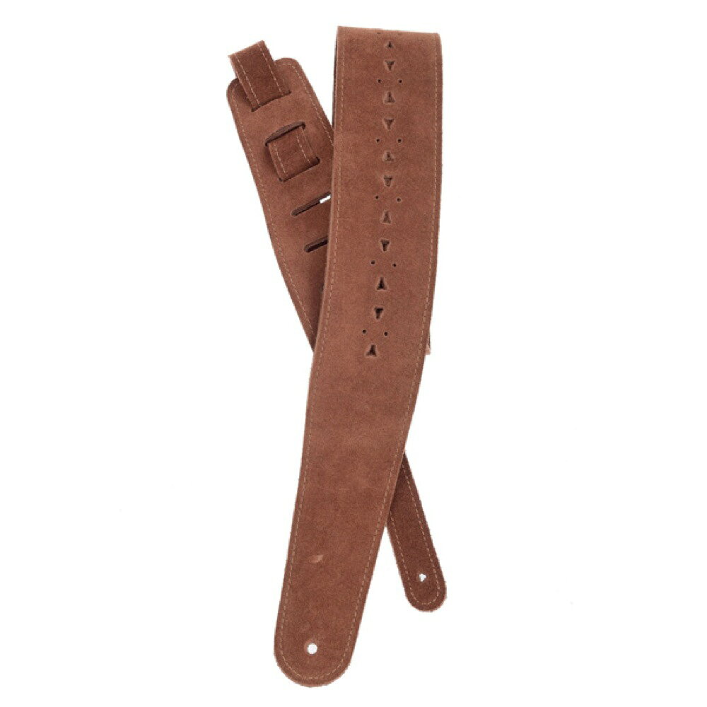 Planet Waves by D'Addario 25PRF05 Honey Suede Apache ギターストラップ【Vented Leather Guitar Strap】Vented Leather Strapはレザー地に穴あけ加工を施すことで、蒸れやすいレザーストラップで抜群の通気性を実現した画期的なシリーズです。使い古したレザーの質感やソフト・スエードタイプのストラップがお好きな方にお薦めです。デザイン：Honey Suede Apache
