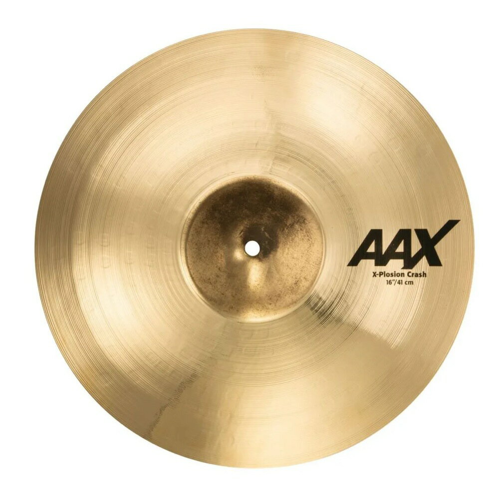 SABIAN AAX-18XPC-B AAX X-PLOSION CRASH 18インチ クラッシュシンバル※画像はサンプルです。サイズ等、詳細に関しましては商品説明をご確認ください。強靭で直線的な鳴りと、きらめくような高域の力強さを発揮するやや薄めのクラッシュ。AAXModern × BrightB20 BRONZECAST BRONZE80%Copper + 20%Tin + Trace of Silverブライトでクイックレスポンス。大きめの”ハンドガイド”マシンハンマリングと、浅く高密度のレイジング加工によって、いかなるボリュームでもシンバル本来の音色を失うことなく、不要な倍音をカットした、ピュアで明確なサウンドが持ち味。【仕様】ブリリアントフィニッシュサイズ：18"ウェイト：Medium Thin