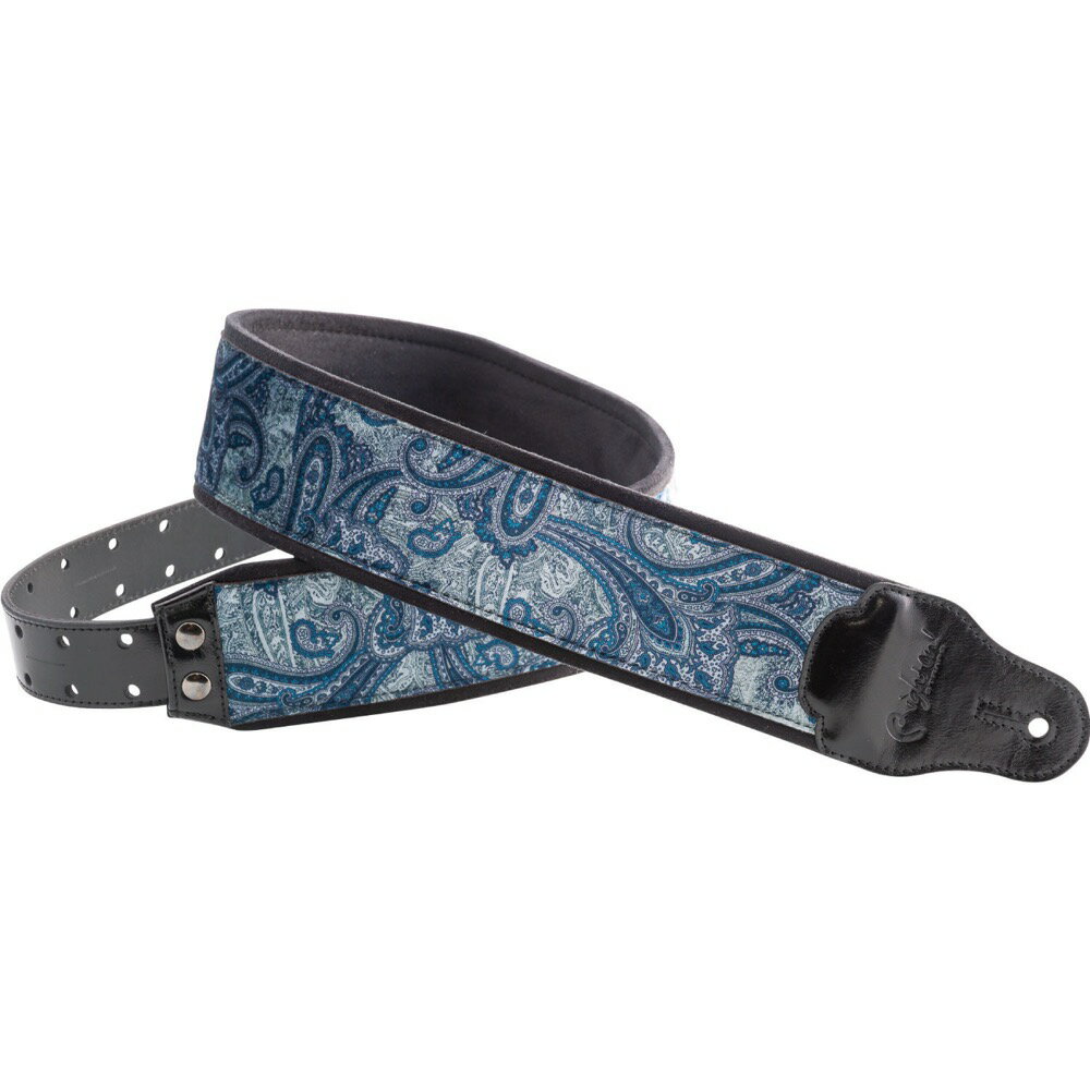 Righton! STRAPS PAISLEY VELVET-70 BLUE ギター ベース用ストラップ