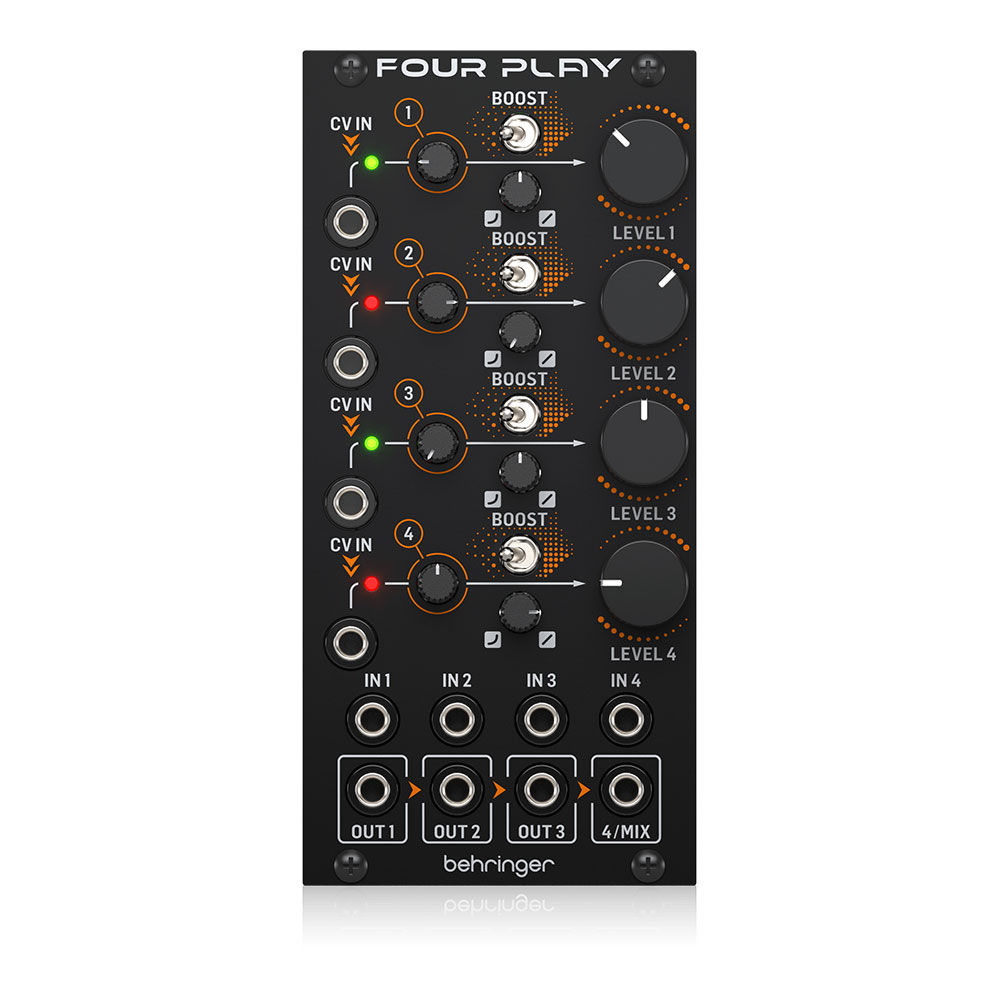 ベリンガー BEHRINGER FOUR PLAY ユーロラック シンセサイザー クアッドVCA/ミキサーモジュール