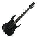 IBANEZ RGRTB621-BKF IRON LABEL エレキギター全てを黒で統一し、引き締まった印象を与えるIRON LABELシリーズ・リバースヘッド“RGT”モデルです。【特長】■ 豊かなサステインを得られる、スルーネック仕様■ 高い剛性を誇る、Nitro Wizard(ナイトロ・ウィザード)ネック・シェイプ高プレイアビリティを追求した薄いシェイプながら、硬質な木材を組み合わせることで剛性と豊かなサステインをも獲得しています。■ 素早い音の立ち上がりと豊かなサステインが特長のエボニー材指板■ 暗いステージ上でもポジションが確認しやすい蓄光指板サイド・ポジションインレイ■ 各弦独立構造のMono-railブリッジ各弦独立構造とすることで弦振動をボディへダイレクトに伝え、素直なボディ鳴りと豊かな倍音を獲得しています。サドルの前後調整幅が広く、ダウン・チューニングにも柔軟に対応できるブリッジです。■ Gotoh MG-T ロッキング・マシンヘッド搭載弦交換の利便性を追求し、チューニング・スタビリティに定評のあるGotoh製MG-T ロッキング・マシンヘッドを採用しました。指でダイヤルを回すことにより、ポスト穴に通した弦を簡単にロックできる構造です。■ DiMarzio Fusion Edge ブラックカバード・ピックアップシングルコイルと見紛うほどの豊かな高音域特性にして適度なアウトプット・パワー、モダンかつプログレッシブなメタル向きのトーンが特徴です。■ dyna-MIX10 switching system with Alter Switchミニスイッチの切り替えひとつで、自在にハムバッカー・モードとシングルコイル・モードへ切り替えられ、10パターンのサウンド・バリエーションを 奏でられます。パワータップモードでは、片方のコイルをタップさせ、もう片方のコイルの低音域を生かす特殊配線が施された、ただのタップでは得られないクリアな高音域と太くて輪郭のハッキリしたサウンドが特徴です。限られた機材で一人何役もこなさなければならない現代のギター・プレイヤー向きのスイッチング・システムです。【Specs】・neck type：Nitro Wizard 5pc Maple/Walnut Neck-through・body：Nyatoh wing body・fretboard：Ebony fretboard w/Luminescent side dot inlay・fret：Jumbo frets・number of frets：24・machine head：Gotoh MG-T locking machine heads・bridge：Mono-rail bridge・string space：10.8mm・neck pickup：DiMarzio Fusion Edge (H) neck pickup・bridge pickup：DiMarzio Fusion Edge (H) bridge pickup・Switch：dyna-MIX10 switching system w/Alter Switch・factory tuning：1E,2B,3G,4D,5A,6E・strings：D'Addario EXL110・string gauge：.010/.013/.017/.026/.036/.046・hardware color：Black【Neck Dimensions】・Scale：648mm / 25.5"・Width at Nut：43mm・Width at Last Fret：58mm・Thickness at 1st：19mm・Thickness at 12th：21mm・Radius：400mmR・カラー：BKF (Black Flat)・ソフトバッグ付属