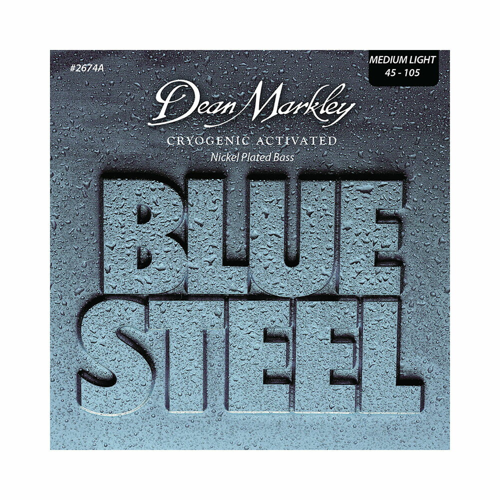 Dean Markley DM2674A Blue Steel Bass Guitar Strings NPS Med Light 4S 45-105 エレキベース弦独自配合、凍結技術を使用した芯線と複合巻線技術のニッケルプレートワウンド弦。ディーン・マークレイ・ブルースティールベース弦は、轟音、リズミカルなスラップ、芸術的なラインのいずれにも対応します。液体窒素で凍結させたブルー・スティール弦は、巨大なトーン、レゾナンス、そして寿命を実現します。このベース弦は長持ちします。パンチの効いた音を出すには、ステンレス・スチールのベース弦をお試しください。ブルー・スティールNPSベース弦は、ニッケル・プレート・スティールのようなウォームでリッチなトーンを得ることができます。4弦と5弦のセットをご用意しています。独自の複合巻線技術により、インテリジェントな構造になっています。多くの人は、私たちの弦を作るための技術と精巧さを知らないかもしれません。ディーン・マークレーでは、ベース弦の製造方法はもちろん、すべての弦の製造方法がユニークです。どの会社も少しずつ違いますし、「レシピ」も、同じように見えても、かなり多様です。0.050より小さい弦を除いて、私たちのベース弦はすべて複合巻きで作られています。これは、簡単に言えば、より細いのワイヤーを使って弦の質量を増やすということです。巻線の方向を層間で逆にすることで、「網目状に」させています。これにより、弦がより滑らかになります。なお、「複巻」といっても、巻線は2本とは限りません。0.095のような太いゲージになると、3本の巻線を使います。これには2つの理由があります。第一に、最終の巻線を適度に細くすることです。これにより、弦の表面が滑らかになります。また、圧縮法を使用することで、より細く、より柔軟な芯線を使用することができ、弦の演奏性を高めることができます。さらに、非常に重要な要素として、最終的なレシピを得るためには、プロセステンション（巻線の過程で芯線が保持されるテンション）も同様に重要です。ベース弦を作る際に考慮するもう一つの要素は、「コアと巻線の比率」です。この比率は、演奏性と耐久性を両立させるための最適な配合を追求していく中で変化していきます。芯線の割合が多すぎると、演奏性が損なわれます。芯線の割合が少なすぎると、ストリングが切れてしまうことがあります。1900年代初頭のピアノ弦業界には、「弦の張力はコアの破断点の66％を超えてはならない」というルールがあります。私たちのエンジニアリング哲学は、新しいデザインを開発する際に60％のルールを維持しています。なぜなら、私たちの弦はピアノのようにハンマーで叩かれるのではなく、弾かれたり、叩かれたりするからです。使用されている各素材には、張力に影響を与える特定の重量があるため、数学的モデリングを用いて、コアと巻線のちょうど良い組み合わせを決定しています。専門的に聞こえるかもしれませんが、重要なのは持続性のある素晴らしい音の弦を作ることです。ゲージ：45-105