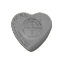 Essetipicks Heart Nylon Fiber Glass Mini 右利き用 ギターピックミニサイズのハート型ピックです非常にかわいらしいハート型で、先端はStandardよりも角度が広がっているため、コード弾きにも適しています。また、指の位置がより弦に近づくため、弦と指が近いスタイルのプレイヤーにも最適です。※逆アングルでプレイされる場合、右利きの方は左利き用、左利きの方は右利き用をお選びください。EssetipicksのNylon Fiber Glassシリーズは、軽量かつ強靱な素材、ナイロンファイバー素材を用いて作られた全く新しい、革新的なピックです。本格的な電動ガンや自転車のフレームなどにも使用される素材です。ピックの側面にはなめらかなカーブがつけられており、楽な体勢でピックを持てば、最も理想的とされる、“弦に対して平行にピックを当てる”ことができます。素材特有の軽快さと独自の形状、なめらかなカーブにより弦にピックがひっかかることもなく、アップ、ダウン共に自然に弦の抵抗を受け流しながら、弦を確実にとらえます。指先の延長がそのまま弦に触れながら、その抵抗をほとんど感じないこの感覚はまさに異次元。硬い素材を使っていますが、独特のカーブによってピッキングタッチはなめらかで、アタックが強くなりすぎたりすることもありません。ピッキングの強弱も即座に反映し、またピック自体の反りが無いため音が速くなります。※ピックの形状により、通常よりも大きく感じる場合があります。普段スタンダードなサイズをお使いの方はミニサイズを、大きめのピックをお使いの方はスタンダードサイズをおすすめします。Made in ItalyLINEUPHeart Nylon Fiber Glass Mini（右利き用：R）