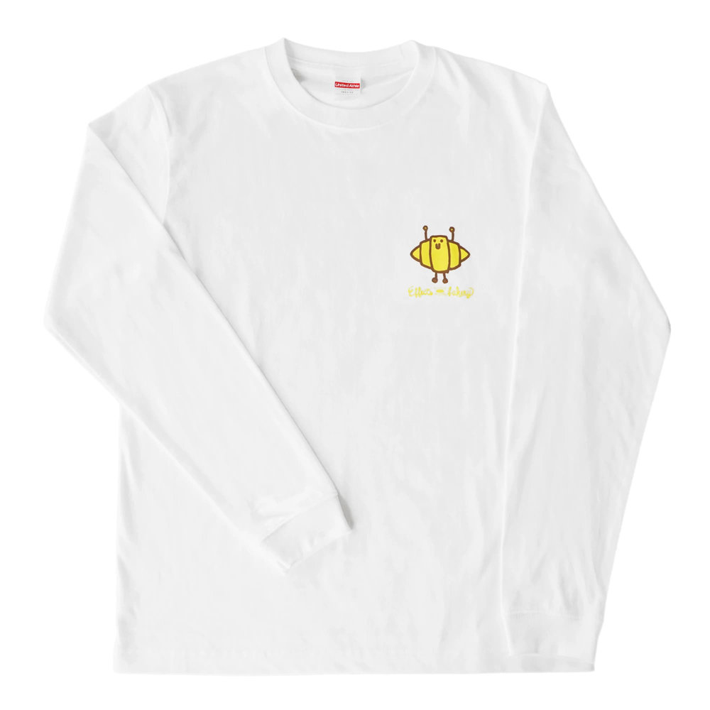 Effects Bakery エフェクツベーカリー Croissant XLサイズ 長袖 Tシャツ ホワイト