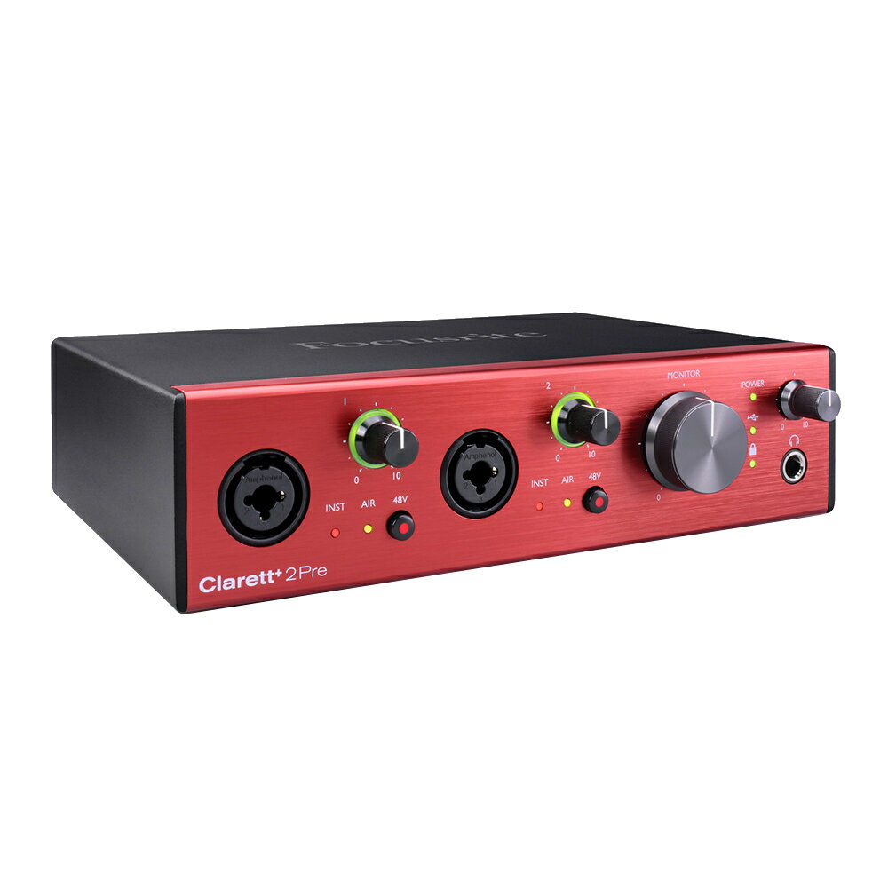 FOCUSRITE Clarett 2Pre 10-in 4-out Audio-Interface オーディオインターフェイス