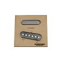 JUNTONE PICKUPS TL Modern Set Nickel Cover エレキギター用ピックアップセット※パーツの取り扱いには、相応の技術と知識が必要になります。自己責任にて取り扱い可能な方のみ、ご検討下さい。取り付け時に起った、楽器及びパーツの破損・損傷等につきましては当店は保証出来ません。あらかじめご了承下さい。【TL Modern Set】TLタイプにあまり使用される事のないHeavy formvar皮膜のコイルを使用し、プレゼンス帯の心地良いサウンドとなっています。ブリッジピックアップのポールピースはコード感を強調しやすいように、4弦、3弦と高さをつけたスタッガード仕様です。ヴィンテージ品と同様にベースプレート自体にネジ穴加工をしている為、マウントスクリューを介してブリッジプレート、サドル、弦と巻き始めのリード線が導通しています。これにより、ブリッジも含めて一つのピックアップとなり、ブリッジプレートからポットへのアース線も不要となります。【Spec】Neck:5.8kBridge:8.5kMagnet：Alnico 5Magnet Top：South TopPole Piece：FlatCoil Wire：AWG42 Heavy formvar wireOut Wire：AWG22 cloth wireCover：Nickel