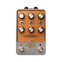 Universal Audio UAFX Woodrow 55 Instrument Amplifier オーバードライブ アンプシミュレーター ギターエフェクターエレクトリックギター黎明期からの生々しいチューブトーンUAFX Woodrow '55 Instrument Amplifier は、The Eagles、Chuck Berry、Neil Young をはじめ、錚々たるアーティストやプロデューサーたちから長きに渡り使われてきた伝説的なアメリカン・ツイード・チューブアンプのサウンドを提供します。パワフルなデュアル・エンジン・プロセッシングと、信頼される UAD のモデリング技術に基づく Woodrow '55 エフェクターで、甘いクリーン、リッチなオーバードライブ、そしてグランジーなディストーションを体感してください。ストンプボックスとして類を見ない、50年代半ばのアメリカン・ツイード・アンプの最高のエミュレーション。クラシックなチューブトーンが生み出す、軽快なサウンドから危険な響きまでを得る。マイク／スピーカーのペアリングやプリアンプによるブーストなど、世界最高水準のスタジオ・アンプ・サウンドをどこにでも持ち運び可能。UAFX Control モバイル・アプリで、アーティスト・トーンのダウンロード、機能のカスタマイズ、プリセットの検索などが可能。ステージでも、スタジオでも、完璧なチューブアンプの鳴りを感じようWoodrow '55 は、アンプ・リグのひとつとしてステージで使用する場合でも、DAWにレコーディングする場合でも、熟練のマイキングが施された「ゴールデンユニット」のビンテージ・ツイード・アンプが放つ、刺激的で仕上がったトーンを瞬時に提供します。「ホット・ロッド」のサウンドを手に入れる絶対的な信頼を得るブリティッシュ・スピーカーのスワップ、あるいは KORG SDD-3000 ラック・ユニットや Maestro EP-3 テープ・ディレイのプリアンプなどによるブーストを活用することで、荒々しいツイード・トーンをさらに高めることができます。Woodrow '55 は、チューブならではのうなり声と人気のホット・ロッド・サウンドを、あなたの足元にもたらします。UAFX Control アプリでサウンドをカスタマイズUAFX Control モバイル・アプリと組み合わせて使うことで、Woodrow '55 はさらに快適なものとなります。カスタムのアーティスト・トーンのダウンロード、プリセットの呼び出しと保存 ─ すべての始まりであるこのツイード・アンプを掘り下げましょう。特徴・パワフルな UAFX デュアル・エンジンにより、ストンプボックス史上最もオーセンティックな50年代半ばのアメリカン・チューブ・コンボ・サウンドを実現・受賞歴を誇る OX Amp Top Box 譲りの、世界最高水準のスピーカー・キャビネット、マイク、ルーム・トーンを搭載・「ホット・ロッド」ブースト、クラシックなスピーカー・スワップ、無償で追加ダウンロード可能なキャビネットとマイク（要・製品登録）・実際のアンプの前段で使用する際には、キャビネット／マイク・エミュレーションをバイパスすることで、真のトーンのフレーバーとオーバードライブサウンドを得ることが可能・UAFX モバイル・アプリによって、フットスイッチのカスタマイズ、プリセットの呼び出しと保存、追加機能のアンロック、アーティストプリセットのダウンロードなどが可能・時代を超越した UA のデザインとクラフトマンシップ、長年の使用に耐え得るべく構築された堅牢な造り仕様電源（別売）：アイソレートされたDC9V、400mA（最小）、センターマイナス、2.1 x 5.5 mm バレルコネクターの電源・メーカー純正PSU “PSU-GP1-WW” の販売もしております。必要に応じ、お近くの販売店様までお問い合わせください。入力：2つの インチ・アンバランスTS（Input 2 は、ステレオ接続や4ケーブルモードの際に使用）出力：2つの インチ・アンバランスTS（Output 2 は、ステレオ接続や4ケーブルモードの際に使用）入力インピーダンス：500 kΩ（モノラル入力）・1 MΩ（ステレオ入力）出力インピーダンス：500 Ω最大入力レベル：12.2 dBu最大出力レベル：12.1 dBu周波数特性：20 Hz 〜 20 kHz、±3 dBUSB Type-C（ケーブル別売）：コンピューターでの製品登録、およびファームウェアのアップデートに使用ワイヤレス技術：Bluetooth v5（2.4 GHz 帯域）寸法：高さ : 6.5 cm 幅 : 9.2 cm 奥行き : 14.1 cm重量：0.567 kgUAFX Contol デスクトップ・アプリのシステム必要条件・(Mac) macOS 10.14 Mojave、10.15 Catalina、11 Big Sur、12 Monterey・(Windows) Windows 10、11・タブレットや 2-in-1 システムでのご使用はサポート対象外となります。・空きUSBポート・USB-C ケーブル（別売）仕様は予告なく変更となる場合があります。