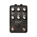 Universal Audio UAFX Dream 65 Reverb Amplifier オーバードライブ アンプシミュレーター ギターエフェクター数多の音楽を支える、クラシックなアメリカン・チューブアンプのサウンドUAFX Dream '65 Reverb Amplifier は、Muddy Waters から The Beatles、Elvis Costello をはじめ、多くのアーティストやプロデューサーたちに愛されてきた、広く知られるアメリカン・チューブアンプのトーンを提供します。パワフルなデュアル・エンジン・プロセッシングと、信頼される UAD のモデリング技術に基づくDream '65 エフェクターで、大胆なクリーン、甘いブレイクアップ、そして神々しいまでのスプリング・リバーブ、ビブラートをお楽しみください。ストンプボックスとして類を見ないレベルで、60年代半ばのアメリカン・チューブ・コンボを忠実にエミュレート。クラシックなチューブ回路によるスプリングリバーブとビブラートに浸る。伝説的なマイク／スピーカーのペアリングとブースト、アンプのモディファイ（改造）による、世界最高水準のスタジオ・アンプ・サウンドをどこにでも持ち運び可能。UAFX Control モバイル・アプリで、アーティスト・トーンのダウンロード、機能のカスタマイズ、プリセットの検索などが可能。ステージでも、スタジオでも、本物のチューブアンプのトーンを感じようDream '65 は、アンプ・リグのひとつとしてステージで使用する場合でも、DAWにレコーディングする場合でも、熟練のマイキングが施された「ゴールデンユニット」のチューブアンプが放つ、刺激的で仕上がったトーンを瞬時に提供します。本格的なスプリングリバーブとビブラートの虜になるDream '65 は、本物のチューブ式スプリングリバーブやビブラートからのみ得られる臨場感あふれるサウンドをそのまま提供する唯一の「アンプ・イン・ボックス」ペダルで、ソウルからサーフ、ファンクからパンク、そしてブルースからビバップまでを完璧にカバーします。モディファイされたスタジオ・アンプ・サウンドを手に入れるStevie Ray Vaughan や Steve Lukather などのアーティストによって有名になったカスタムモッドと伝説のドライブサウンドで、ビンテージトーンをさらに進化させましょう。象徴的な2つのモディファイとクリーンなブーストを備える Dream '65 は、従来のアンプモデリングを遥かに凌駕するサウンドをもたらします。UAFX アプリでサウンドをカスタマイズUAFX Control モバイル・アプリと組み合わせて使うことで、Dream '65 はさらに快適なものとなります。カスタムのアーティスト・トーンのダウンロード、プリセットの呼び出しと保存 ─ 史上最高のアメリカン・チューブアンプを掘り下げましょう。特徴・パワフルな UAFX デュアル・エンジンにより、ストンプボックス史上最もオーセンティックな60年代半ばのアメリカン・チューブコンボのサウンドを実現・数多のクラシックレコードで聴こえる「ゴールデンユニット」のアンプをモデルにした本格的なスプリングリバーブとビブラート・受賞歴を誇る OX Amp Top Box 譲りの、世界最高峰のスピーカー・キャビネット、マイク、ルーム・トーンを搭載・「ホット・ロッド」アンプ、スピーカーのモディファイ、無償で追加ダウンロード可能なキャビネットとマイク（要・製品登録）・実際のアンプの前段で使用する際には、キャビネット／マイク・エミュレーションをバイパスすることで、真のトーンのフレーバーとオーバードライブサウンドを得ることが可能・UAFX モバイル・アプリによって、フットスイッチのカスタマイズ、プリセットの呼び出しと保存、追加機能のアンロック、アーティストプリセットのダウンロードなどが可能・時代を超越した UA のデザインとクラフトマンシップ、長年の使用に耐え得るべく構築された堅牢な造り仕様電源（別売）：アイソレートされたDC9V、400mA（最小）、センターマイナス、2.1 x 5.5 mm バレルコネクターの電源メーカー純正PSU “PSU-GP1-WW” の販売もしております。必要に応じ、お近くの販売店様までお問い合わせください。入力：2つの¼インチ・アンバランスTS（Input 2 は、ステレオ接続や4ケーブルモードの際に使用）出力：2つの¼インチ・アンバランスTS（Output 2 は、ステレオ接続や4ケーブルモードの際に使用）入力インピーダンス：500 kΩ（モノラル入力）・1 MΩ（ステレオ入力）出力インピーダンス：500 Ω最大入力レベル：12.2 dBu最大出力レベル：12.1 dBu周波数特性：20 Hz 〜 20 kHz、±3 dBUSB Type-C（ケーブル別売）：コンピューターでの製品登録、およびファームウェアのアップデートに使用ワイヤレス技術：Bluetooth v5（2.4 GHz 帯域）寸法：高さ : 6.5 cm・幅 : 9.2 cm・奥行き : 14.1 cm・重量：0.567 kgUAFX Contol デスクトップ・アプリのシステム必要条件(Mac) macOS 10.14 Mojave、10.15 Catalina、11 Big Sur、12 Monterey(Windows) Windows 10、11タブレットや 2-in-1 システムでのご使用はサポート対象外となります。空きUSBポートUSB-C ケーブル（別売）仕様は予告なく変更となる場合があります。