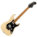 Squier FSR Contemporary Stratocaster Special RMN BPG VWT エレキギターSquier Contemporary Stratocaster Specialは、こだわりの強い現代のプレーヤーを満足させるために、これまでの象徴的なフェンダーデザインには無かった、大胆な変更を加えました。このギターの心臓部である、Squier SQR alnico single-coilピックアップは、ミドルピックアップがリアピックアップの近くに配置された特別仕様で、個性的でダイナミックなセッティングをもたらします。最適なトーンと安定性が特徴のローステッドメープルネックと、卓越したプリアビリティを追求したスカルプテッドヒールデザインは、ハイポジションへのアクセスを容易にします。ベンディングの際に快適なフィーリングを得られる2点支持トレモロブリッジや、滑らかなチューニングと弦交換が簡単なスプリットシャフト付シールドギアのチューニングマシンなど、スペック表だけでは分からない高性能なコンポーネントを備えています。また、ステルスブラックのハードウェアと、プレミアムな外観のクロムロゴを配した洗練されたマッチングヘッドは唯一無二のルックスを演出します。【スペック】・プロダクトネーム：FSR Contemporary Stratocaster Special, Roasted Maple Fingerboard, Black Pickguard, Vintage White・モデル番号：0370230541・シリーズ：Contemporary・オリエンテーション：Right-Hand・カラー：Vintage White・原産国：CN・ヘッドストック：Black Painted with Chrome Logo・ネック：Bolt-On・ネックフィニッシュ：Satin Urethane with Gloss Urethane Headstock Face・ネックシェイプ："C" Shape・ネック：Bolt-On・フィンガーボードラジアス：12" (305 mm)・Fingerboard Material：Roasted Maple・ポジションインレイ：Black Dot・フレット数：22・トラスロッド：Head Adjust・ナット：Graphite・ナット幅：1.650" (42 mm)・ナットの素材：Graphite・ボディ：Poplar・ボディフィニッシュ：Gloss Polyurethane・ボディシェイプ：Stratocaster・ボディ素材：Poplar・ブリッジ：2-Point Synchronized Tremolo with Block Saddles・ピックガード：3-Ply Black・Pickup Covers：White・コントロールノブ：White Plastic・Switch Tip：White・ハードウェアフィニッシュ：Black・チューニングマシーン：Sealed Die-Cast with Split Shafts・String Trees：Dual-Wing・ストリング：Nickel Plated Steel (.009-.042 Gauges)・Neck Plate：4-Bolt Squier Asymmetrical・Strap Buttons：Standard・ブリッジピックアップ：Squier SQR Alnico Single-Coil・ミドルピックアップ：Squier SQR Alnico Single-Coil・ネックピックアップ：Squier SQR Alnico Single-Coil・ピックアップコンフィギュレーション：SSS・コントロール：Master Volume, Master Tone・Switching：5-Position Blade, Special Switching: Position 1. Bridge and Middle (Series, Hum-Cancelling), 2. Middle, 3. Middle and Neck (Parallel), 4. Bridge, Middle and Neck, 5. Neck・フレットサイズ：Jumbo・スケール：25.5" (648 mm)・ソフトケース付き