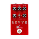 Revv Amplification G4 Pedal ギターエフェクターカナダのハイエンドなアンプ＆エフェクター・ブランドのレヴ・アンプリフィケーションより、ディストーション・ペダルのG4ペダルが登場しました。Gシリーズのドライヴ・ペダルは、同社のブティック・アンプのチャンネルの1つを抜き出したような良質なトーンを持ったオーバードライヴ・ペダルを目指したところから開発が始まりました。G4ペダルはモダン・ハイゲイン・チューブ・アンプのような骨太なディストーション・サウンドを基本としています。さらに中央に配置されたアグレッション・スイッチを操作することにより、BLUE/OFF/REDという3つのドライヴ・スタイルを切替えられ、トーンのニュアンスを変更できます。コントロールは名称も機能も直感的にわかりやすく、ベース、ミドル、トレブル、ヴォリューム、ゲインの5つです。ドライヴ・スイッチと各コントロールのセッティング次第で、多彩なサウンド・メイキングが可能なディストーションです。重量は300g未満と非常に軽量でありながら丈夫な金属製の筐体を採用し、入出力端子は背面に集約されているため、エフェクトを並べて使用する際にも余計なスペースが生まれません。また、接続先はアンプなどのアナログ・デバイスとデジタル・インターフェースのどちらの機材と組み合わせても相性が非常に良い設計です。電源は9VDCで、パワー・サプライ(別売)の電源供給のみとなります。エフェクト・オフ時には無駄な回路を通過せずに信号を出力するトゥルー・バイパス設計です。【Specification】モデル名: G4 Pedal (G4ペダル)コントロール: VOLUME, GAIN, BASS, MIDDLE, TREBLEスイッチ: AGGRESSION(BLUE/OFF/RED), BYPASS入出力端子: Input, Output, DC In※DC In適応プラグ・サイズ: 内径2.1mm / 外径5.5mm電源: 9VDC (別売パワー・サプライ)消費電流: 17mAサイズ(最大外形寸法): H54 × L127.5 × W75mm重量: 約282g※別売パワー・サプライの極性は必ずセンター・マイナスを使用して下さい。推奨パワー・サプライはMusic WorksのDC0913Bとなります。