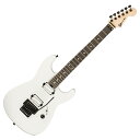 Charvel Jim Root Signature Pro-Mod San Dimas Style 1 HH FR E Satin White エレキギタージム・ルートのパワフルでアグレッシブなギタープレイは20年以上にわたってスリップノットの中核を成してきました。Jim Root Signature Pro-Mod San Dimas Style 1 HH FR Eは、ジムの超ヘヴィサウンドとテクニカルなプレイをサポートするシグネイチャーモデルです。マホガニーボディの1弦側カッタウェイ部内側に深めのコンターカットを施し、ハイポジションへの容易なアクセスを実現しました。ボルトオンメイプルネックにはグラファイト補強ロッドが内蔵され、気候の変化の影響を最小限に止める強固な安定性を確保しています。12〜16インチコンパウンドラジアスのエボニー指板にはエッジのロールオフ処理が施されており、22本のジャンボフレットが高速プレイと快適なベンディングをサポートします。ヒールマウントのトラスロッド調整ホイールによりネック調整も容易に行え、Luminlayサイドドットは、暗いステージ上でも視認性が高く、正確にネックポジションを把握することが可能です。EMG Jim Root Daemonumハムバッカーは、アクティブピックアップのパワー感とパッシブピックアップの繊細さが見事なバランスで融合したピックアップです。卓越したレスポンスで多彩なサウンドを生み出すこのピックアップは、圧巻の音量で、ミックスに埋もれない、際立ったサウンドを提供します。コントロール部は、3ウェイブレードスイッチングと、Stratocasterスタイルのボリュームスカートノブで構成されています。ポップイン式トレモロアームとステンレススチールスクリューを採用したFloyd Rose 1500 SeriesのダブルロッキングトレモロシステムとCharvelロッキングチューナーにより、アグレッシブなアーミングを行っても、チューニングの安定性を維持します。Jim Root Signature Pro-Mod San Dimas Style 1 HH FR Eは、Satin Whiteフィニッシュに、ブラックハードウェアを装備しています。Charvelマルチフィットハードシェルギグバッグが付属します。【スペック】・プロダクトネーム：Jim Root Signature Pro-Mod San Dimas Style 1 HH FR E, Ebony Fingerboard, Satin White・モデル番号：2965801876・シリーズ：Artist Signature・オリエンテーション：Right-Hand・カラー：Satin White・原産国：MX・ヘッドストック：Licensed Fender Stratocaster・ネック：Bolt-On with Graphite Reinforcement・ネックフィニッシュ：Hand-Rubbed Satin Urethane・ネックシェイプ：Speed Neck with Rolled Fingerboard Edges・ネック：Bolt-On with Graphite Reinforcement・フィンガーボードラジアス：12"-16" Compound Radius (304.8 mm to 406.4 mm)・Fingerboard Material：Ebony・ポジションインレイ：White Dot・サイドドット：・フレット数：22・トラスロッド：Dual-Action with Wheel・トラスロッドナット：Heel-Mount Truss Rod Adjustment Wheel・ナット：Floyd Rose 1500 Series Locking・ナット幅：1.6875" (42.86 mm)・ナットの素材：Floyd Rose 1500 Series Locking・ボディ：Mahogany・ボディフィニッシュ：Satin・ボディシェイプ：San Dimas Style 1・Body Style：Solid Body・ボディ素材：Mahogany・ブリッジ：Floyd Rose 1500 Series Double-Locking Tremolo・ピックガード：None・Pickup Covers：White・コントロールノブ：Strat-Style Skirt・Switch Tip：Black・ハードウェアフィニッシュ：Black・チューニングマシーン：Charvel-Branded Die-Cast Locking・String Trees：Floyd Rose Retainer Bar・ストリング：Nickel Plated Steel (.009-.042 Gauges)・Tremolo Arm：Floyd Rose 1500 Series Locking・Neck Plate：4-Bolt Serialized・Strap Buttons：Standard・ブリッジピックアップ：EMG Jim Root Signature Daemonum Open-Coil Active Humbucking・ネックピックアップ：EMG Jim Root Signature Daemonum Open-Coil Active Humbucking・ピックアップコンフィギュレーション：HH・コントロール：Volume・Switching：3-Position Blade: Position 1. Bridge Pickup, Position 2. Bridge and Neck Pickups, Position 3. Neck Pickup・Special Electronics：Active Electronics・スタイル：2 Humbucking・フレットサイズ：Jumbo・スケール：25.5" (64.77 cm)・ケース付き