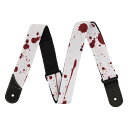 Jackson Splatter Strap White and Red 2" ギターストラップ白地に赤のブラッドステインデザインをあしらったJackson Splatter Strapは、ステージ上での存在感を際立たせます。39インチ〜68インチ（約99cm〜172cm）の間で長さを調整でき、Jacksonならではのシャクーフィンインレイをモチーフをしたレザーエンドをフィーチャーしています。・カラー：White and Red・素材：Polyester・原産国：CA・STRAP WIDTH：2" (50.8 mm)