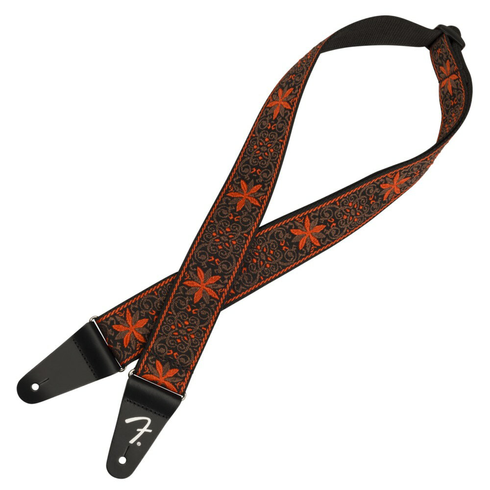 フェンダー Fender Pasadena Woven Strap Orange Wallflower 2" ギターストラップ