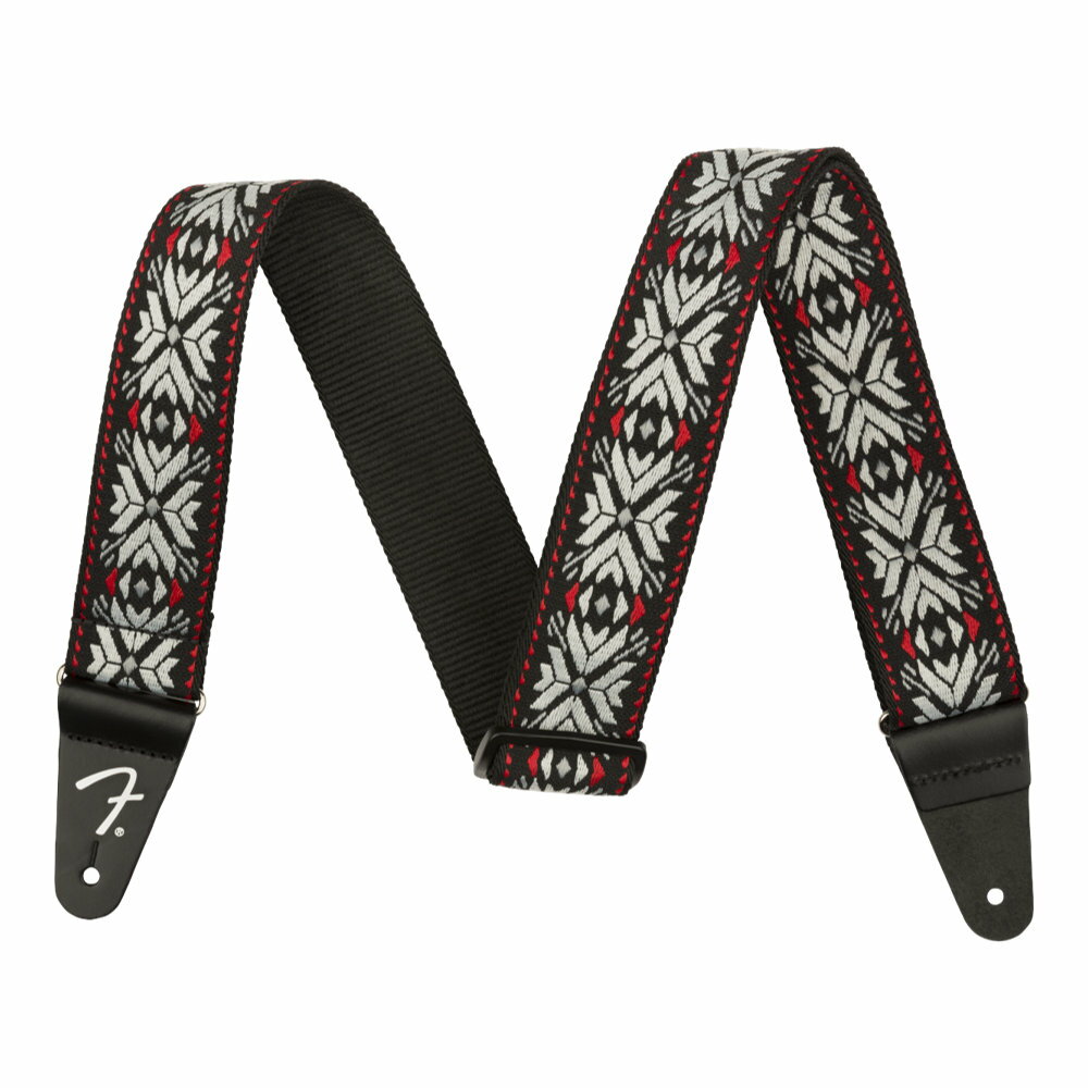 フェンダー Fender Pasadena Woven Strap Red Snowflake 2" ギターストラップ