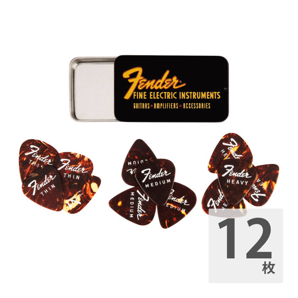 ե ԥå 12 å Fine Electric Pick Tin 12Pack Fender